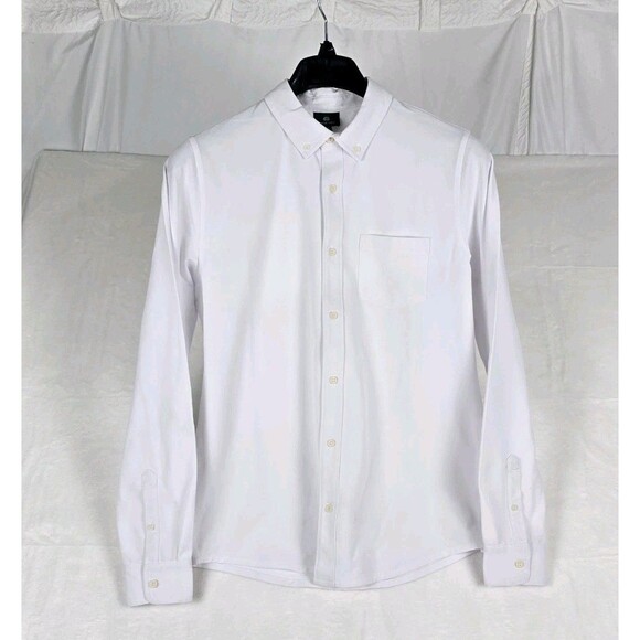 AG Green Label Men’s Oxford Button-Down Shirt White Size M Long Sleeve Casual - Picture 3 of 11